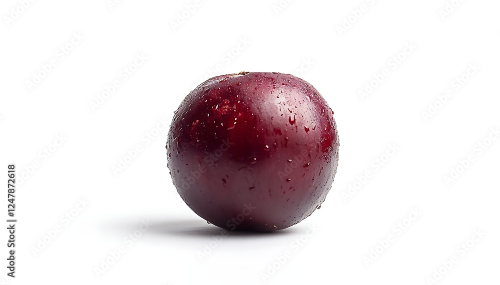 Single Plum Isolated on White Single Plum Isolated on White