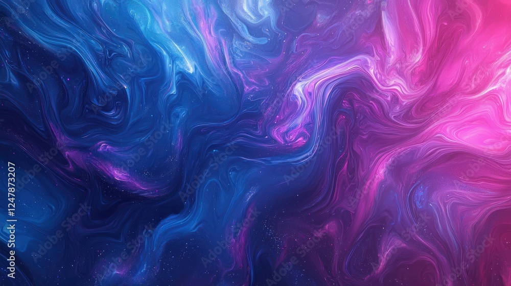 Abstract Cosmic Swirl: A Symphony of Blue and Pink Nebulae Abstract Cosmic Swirl: A Symphony of Blue and Pink Nebulae