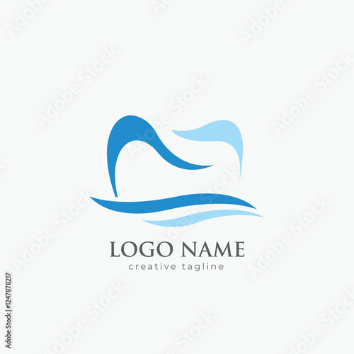 Dental logo design fully editable vector template