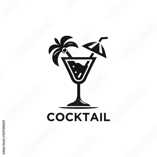 cocktail, martini logo design