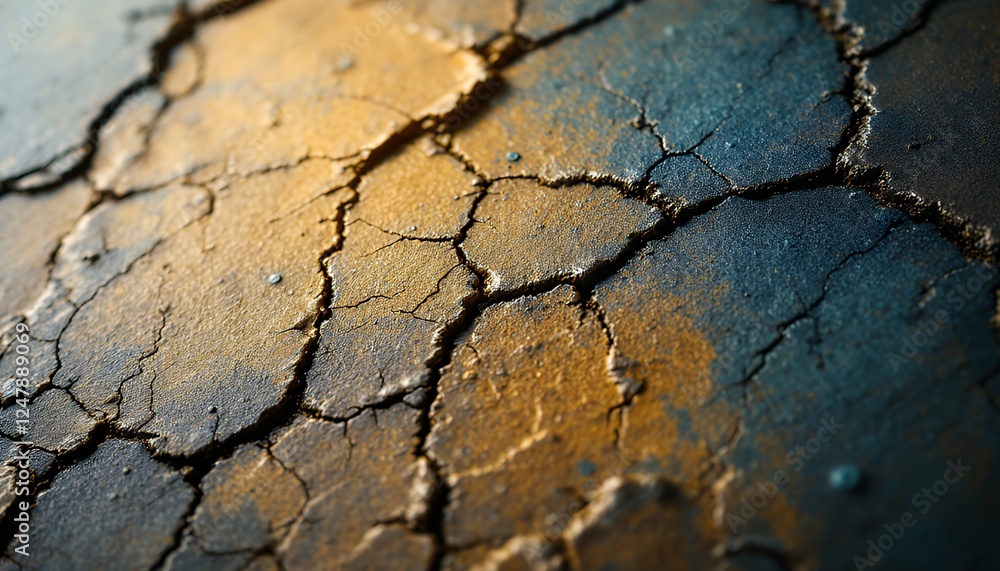 Obraz premium Cracked Earth Texture_ Dry Soil, Drought Pattern Close Up