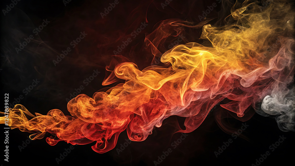 Fototapeta premium fire on black background