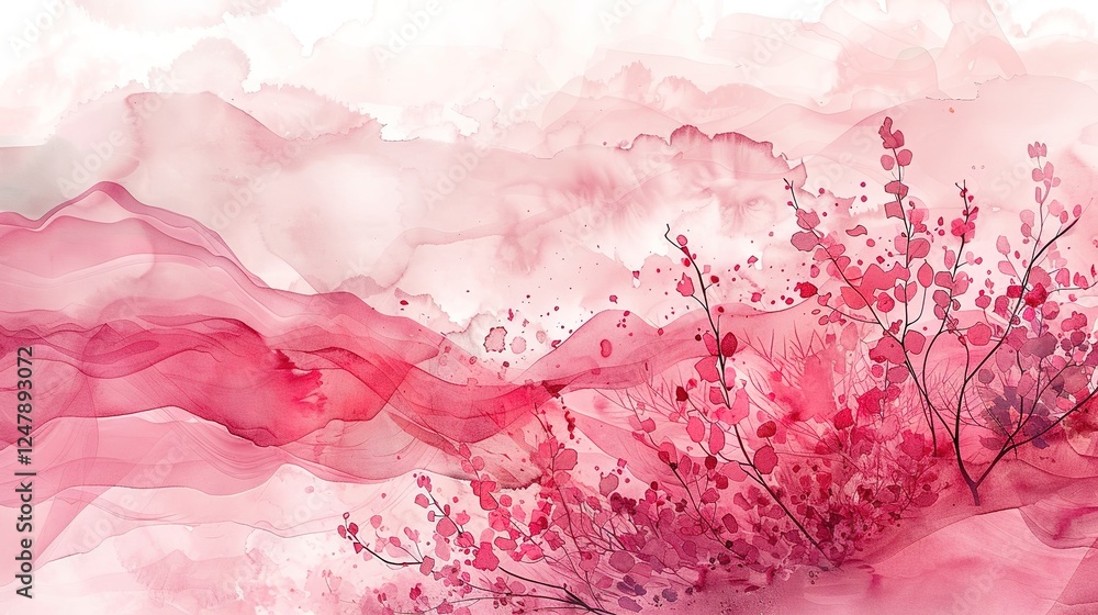 Fototapeta premium Design_a_watercolor_effect_background_with_pink