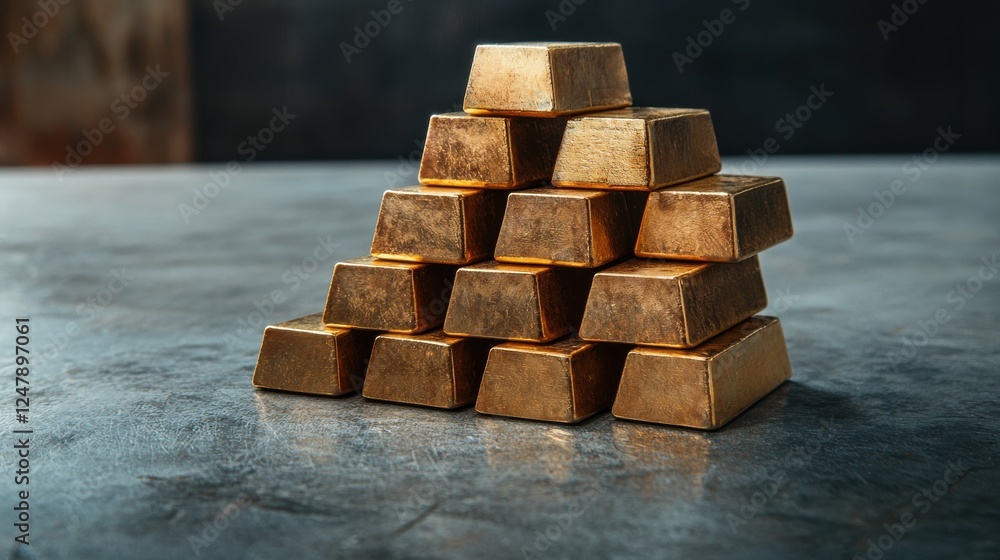 Investment in gold bars wealth-building strategy for investors modern marketplace still life close-up finance benefits Investment in gold bars wealth-building strategy for investors modern marketplace still life close-up finance benefits