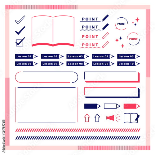 オシャレなフレーム枠・ポイント素材セット