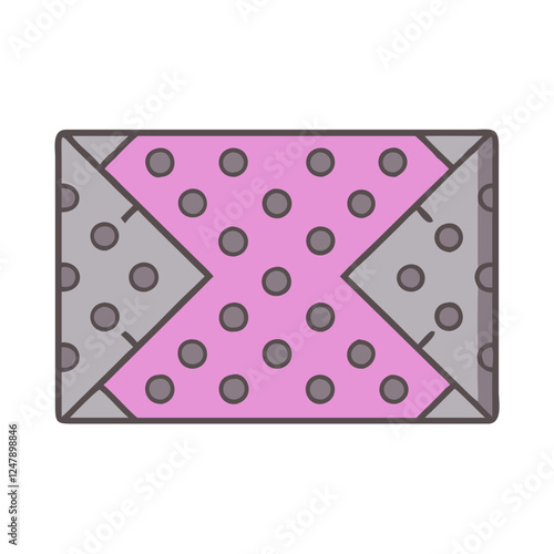 Pattern envelope icon in pastel colors for sewing and dressmaking