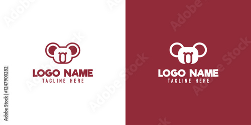 koala head logo icon design vector photo