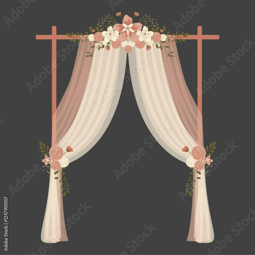 Wedding Arch Gate with Floral Decoration