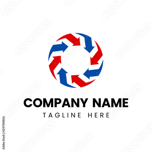 Free Download  circle arrow logo design  - GFXLoad