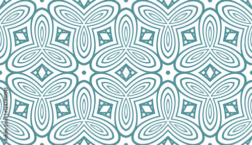 Set of Seamless texture of floral ornament. Vector illustration. For the interior design, printing, web and textile.
