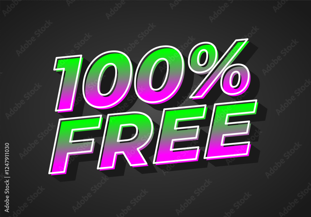 100% free. Text effect in bold font for promotion ads 100% free. Text effect in bold font for promotion ads