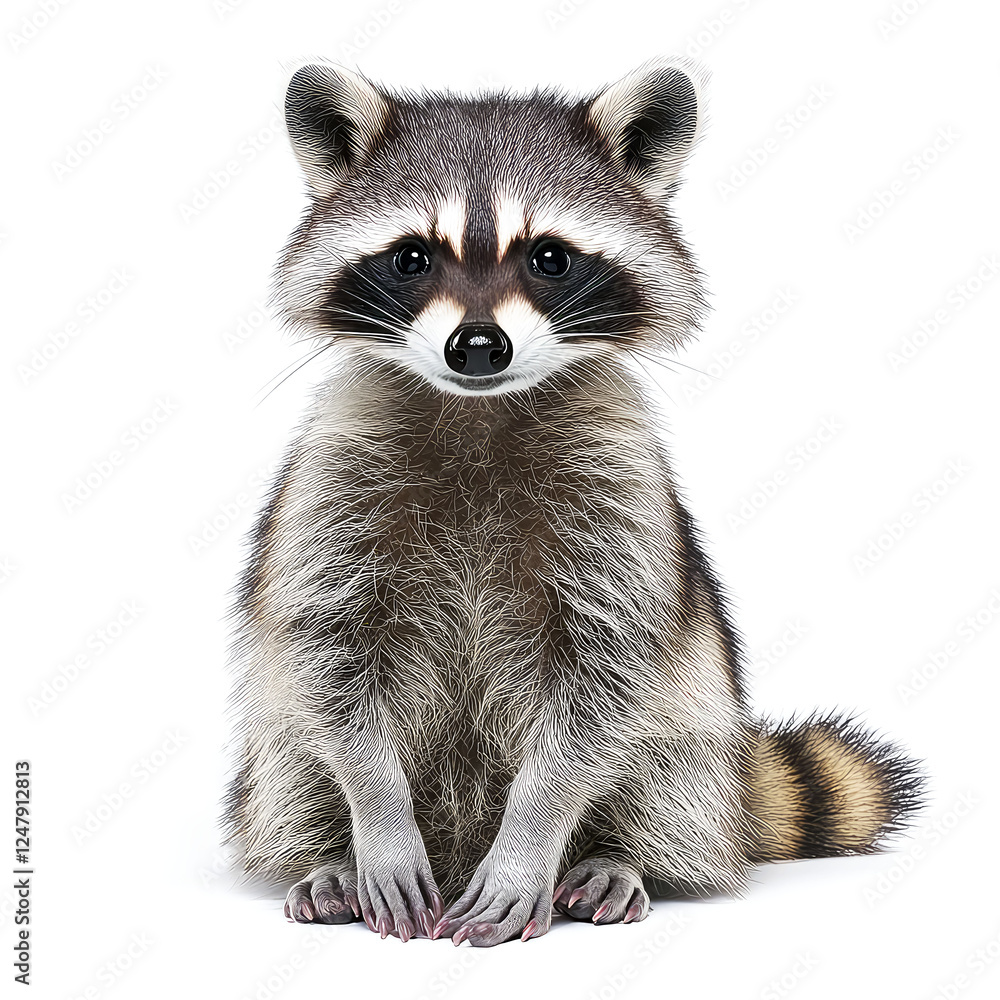 Adorable Raccoon Portrait: A Captivating Close-Up of a North American Wildlife Animal Adorable Raccoon Portrait: A Captivating Close-Up of a North American Wildlife Animal