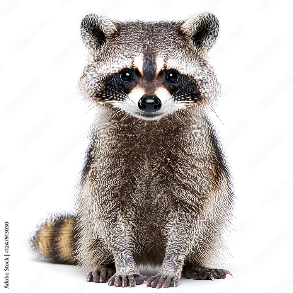Adorable Raccoon Portrait: A Close-up of a Cute and Furry Wildlife Animal Adorable Raccoon Portrait: A Close-up of a Cute and Furry Wildlife Animal