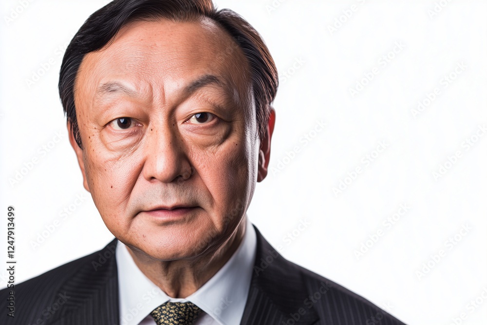 Portrait of successful businessman, Chief executive officer boss isolated on white background, Senior Asian employer on white background. Portrait of successful businessman, Chief executive officer boss isolated on white background, Senior Asian employer on white background.