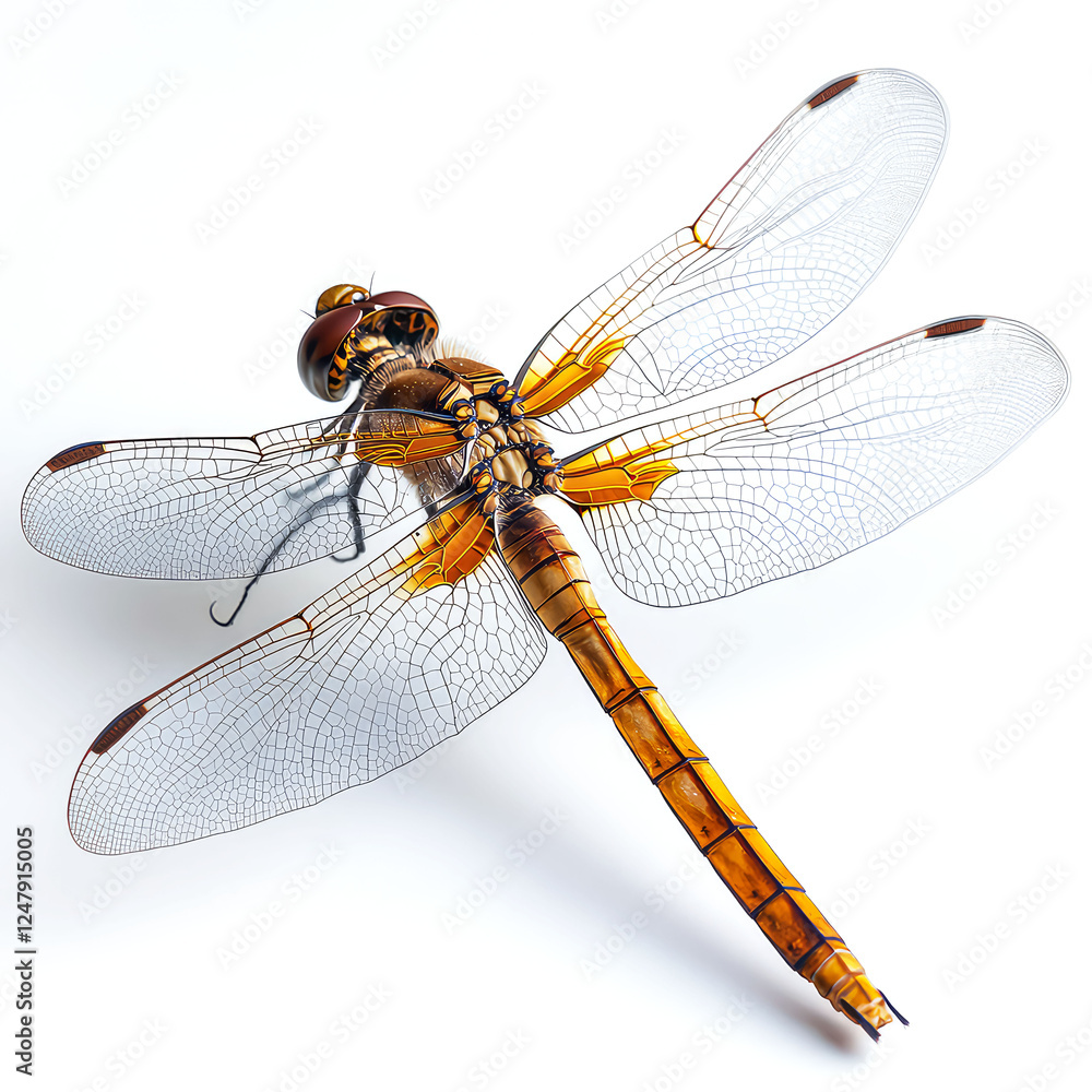 Close-up of a Dragonfly: Detailed Macro Photography of Insect Wings and Body Close-up of a Dragonfly: Detailed Macro Photography of Insect Wings and Body