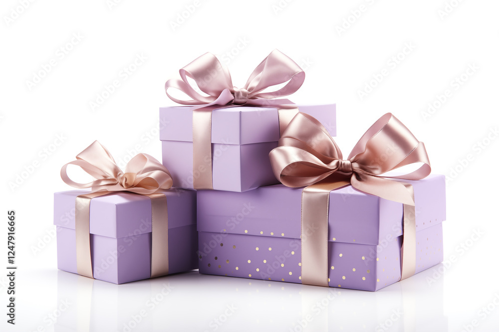 Fototapeta premium chistmas gift boxes isolated white background