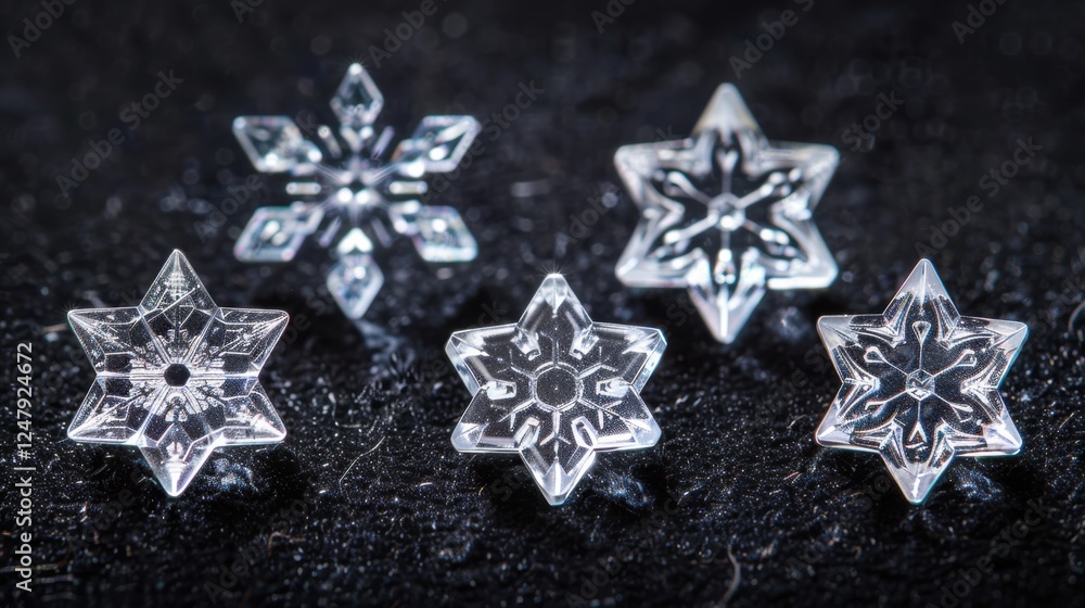 Fluffy Snowflakes: Frozen water crystals, each with six points, forming fluffy, intricate shapes that fill the air with the beauty and wonder of a snowy winter landscape.
Fluffy Snowflakes: Frozen water crystals, each with six points, forming fluffy, intricate shapes that fill the air with the beauty and wonder of a snowy winter landscape.
