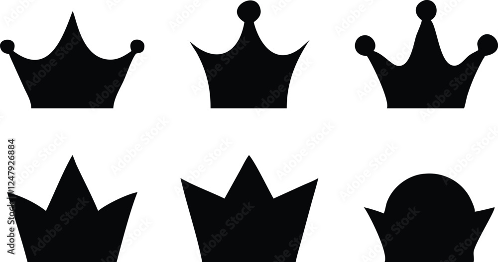 Crown icon, black crown icon, king crown icon Crown icon, black crown icon, king crown icon