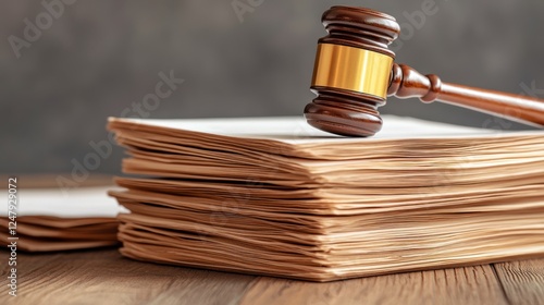 Stack of official court documents with judge approval stamps visible
