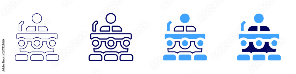 Training manual icon in 4 different styles. Thin Line, Line, Bold Line, Duotone. Duotone style. Editable stroke