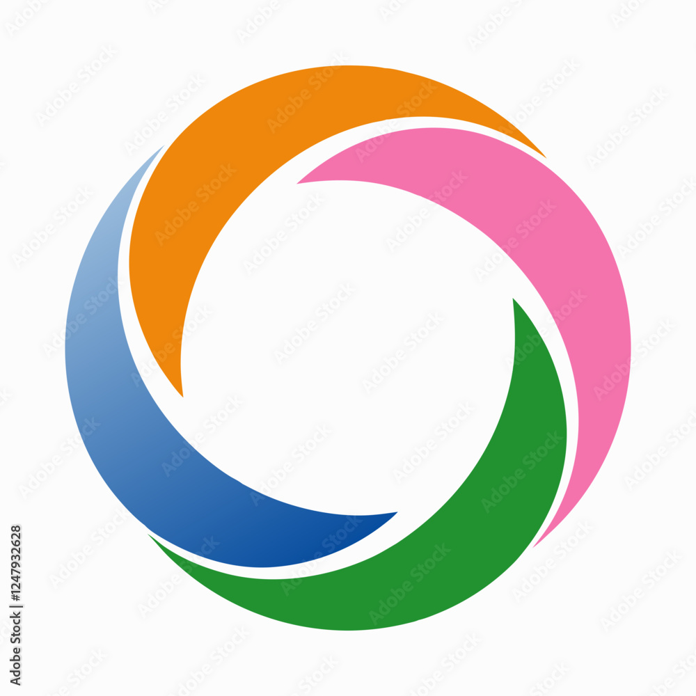 Abstract Circular Swirl Logo Vector Design. Abstract Circular Swirl Logo Vector Design.
