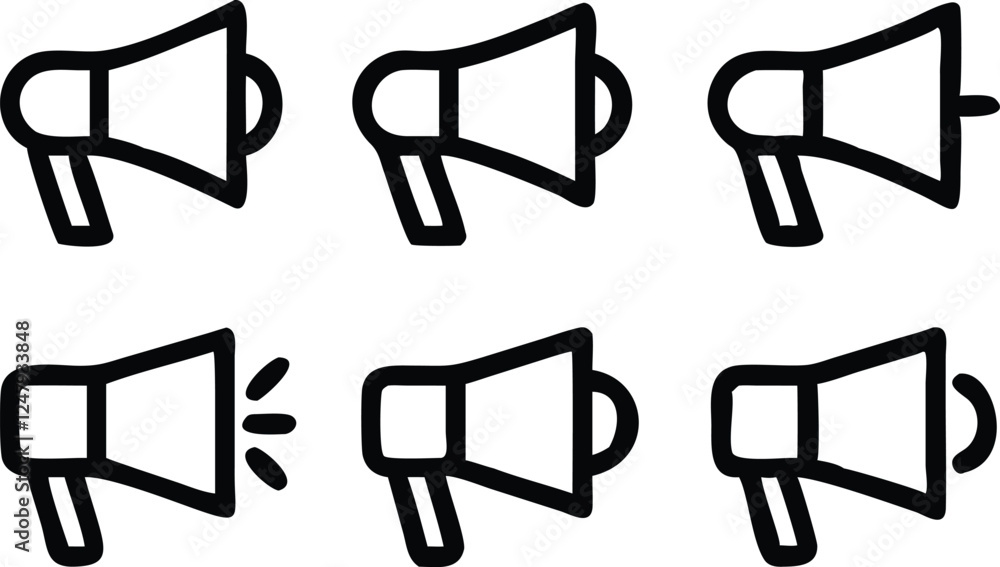 Megaphone icon, megaphone icon vector Megaphone icon, megaphone icon vector