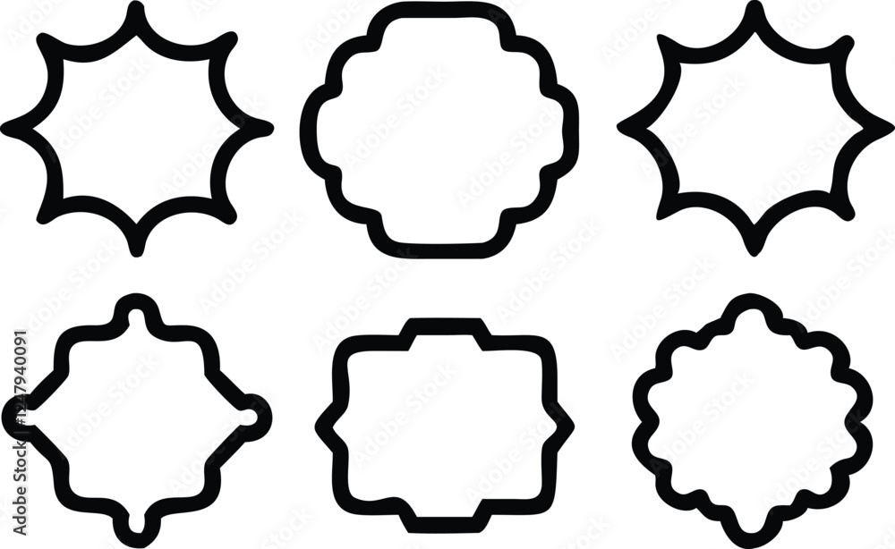 Fototapeta premium Vintage label shape icon