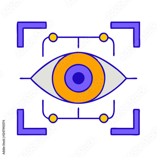 AI eye digital surveillance technology illustration