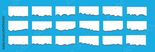 Set of abstract Border shape for website design. dividers shape templates. Divider shapes and bottom for web page. Vector Illustration
