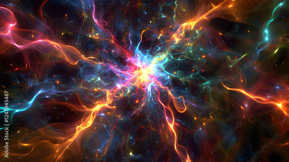 Cosmic Nebula Energy Burst Abstract Space Background for Science or Fantasy Cosmic Nebula Energy Burst Abstract Space Background for Science or Fantasy