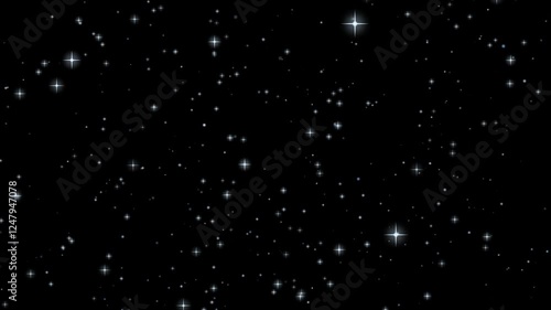 alpha Starry sky particles twinkling stars