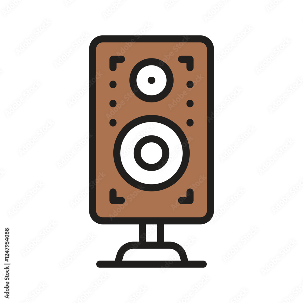 Audio speaker vector design in in trendy style, isolated on white background Audio speaker vector design in in trendy style, isolated on white background