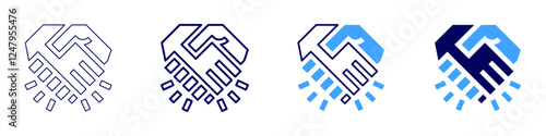 Collaborative spirit icon in 4 different styles. Thin Line, Line, Bold Line, Duotone. Duotone style. Editable stroke