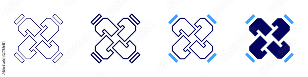 Group project icon in 4 different styles. Thin Line, Line, Bold Line, Duotone. Duotone style. Editable stroke Group project icon in 4 different styles. Thin Line, Line, Bold Line, Duotone. Duotone style. Editable stroke