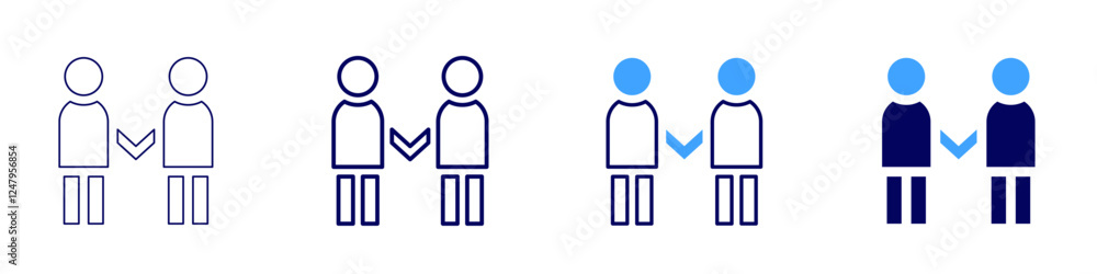 Joint research icon in 4 different styles. Thin Line, Line, Bold Line, Duotone. Duotone style. Editable stroke Joint research icon in 4 different styles. Thin Line, Line, Bold Line, Duotone. Duotone style. Editable stroke