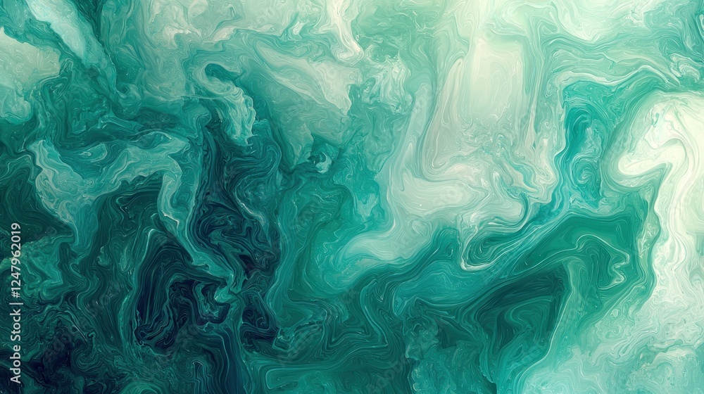 Abstract Teal and Green Swirls: A Fluid Art Masterpiece Abstract Teal and Green Swirls: A Fluid Art Masterpiece