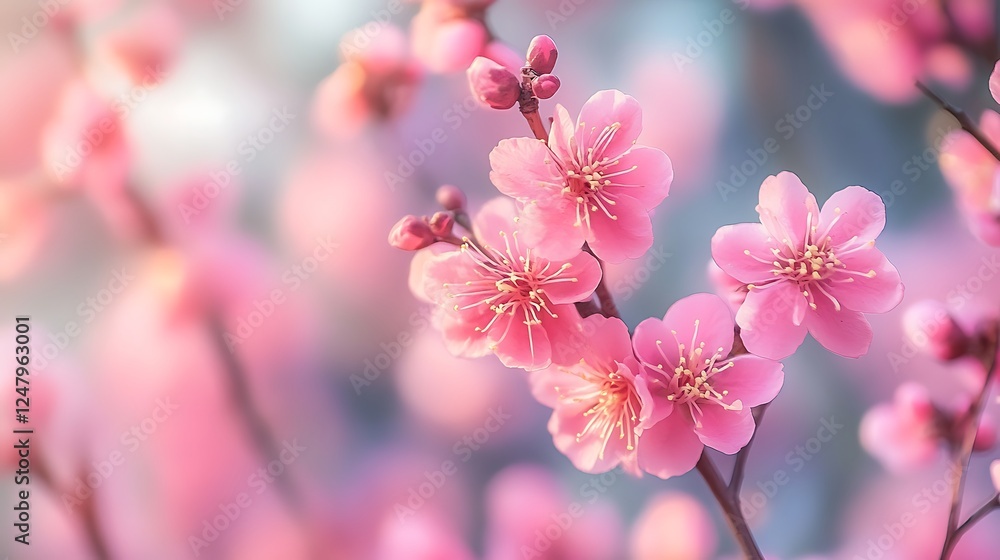 Spring blossoms, pink flowers, outdoor, soft focus background Spring blossoms, pink flowers, outdoor, soft focus background