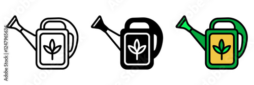 Watering Can is a portable container with a spout, used for manually watering plants and keeping them hydrated.