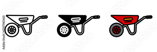 Wheelbarrow is a single-wheeled cart used for transporting soil, plants, and gardening tools, making garden tasks easier and more efficient.