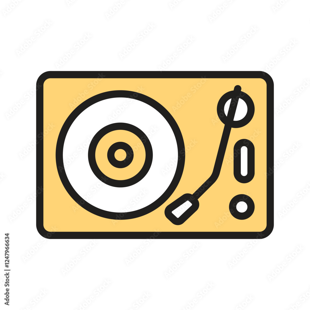 Vinyl record vector design, icon of music disc in modern style Vinyl record vector design, icon of music disc in modern style