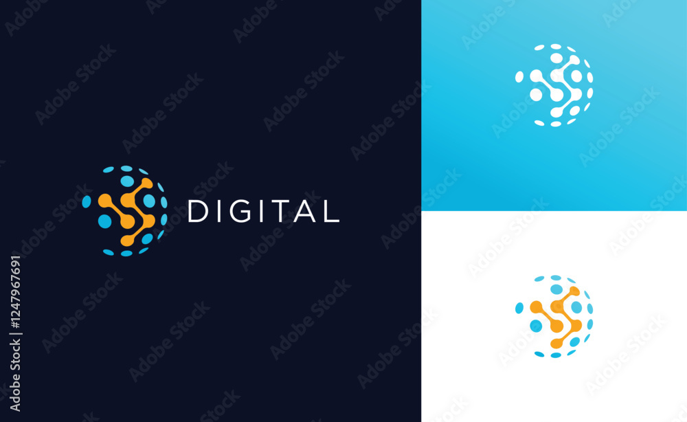 Fototapeta premium financial growth logo design vector