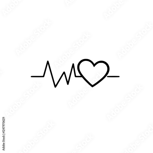 A stylized heart tracing pulse symbol.