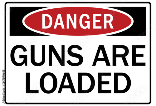 Gun owner safety sign guns are loaded