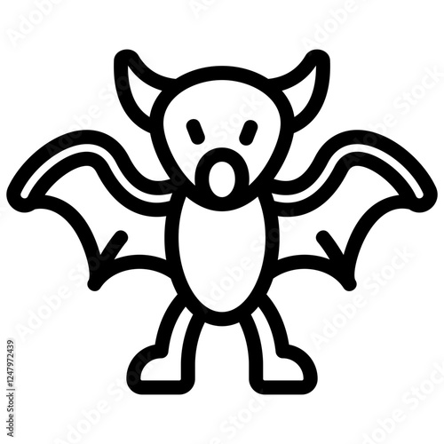 Bat Line Icon