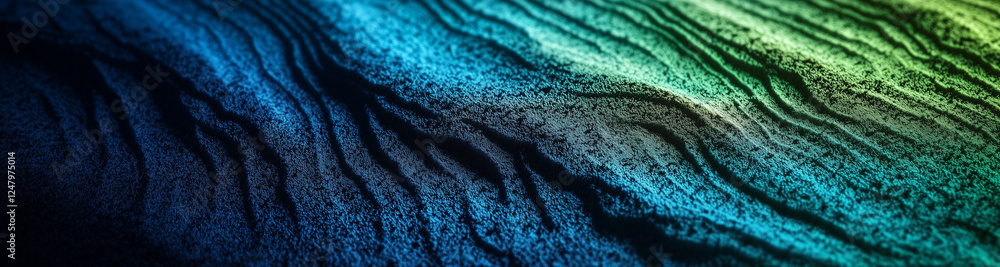 Abstract dark blue and green gradient background with grainy texture, flat lay. Abstract dark blue and green gradient background with grainy texture, flat lay.