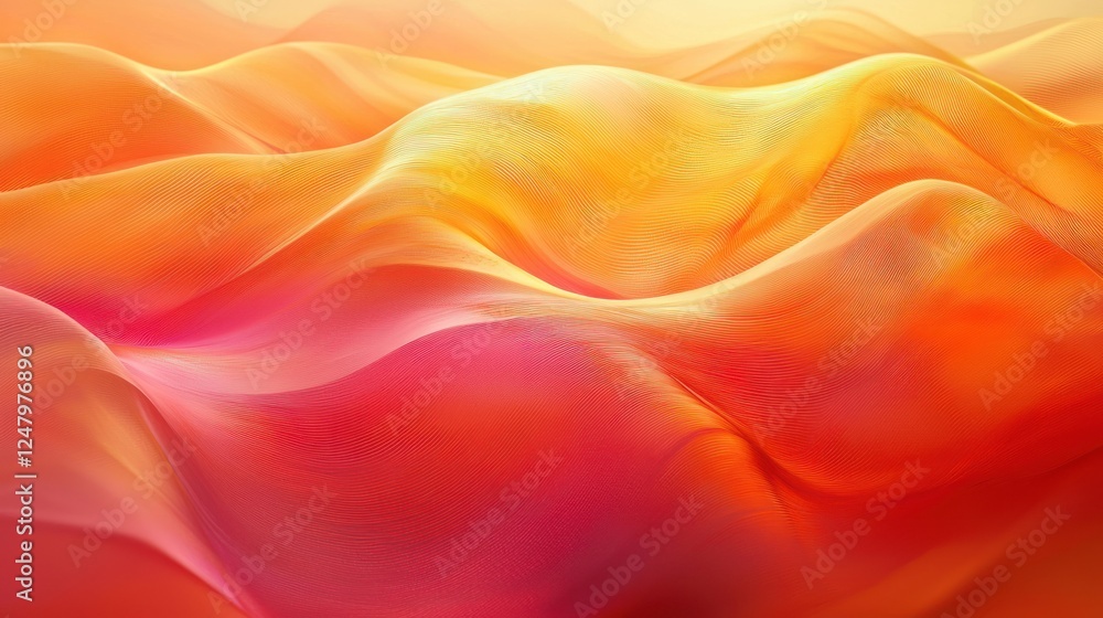 Abstract Orange and Yellow Waves: A Digital Art Piece Abstract Orange and Yellow Waves: A Digital Art Piece
