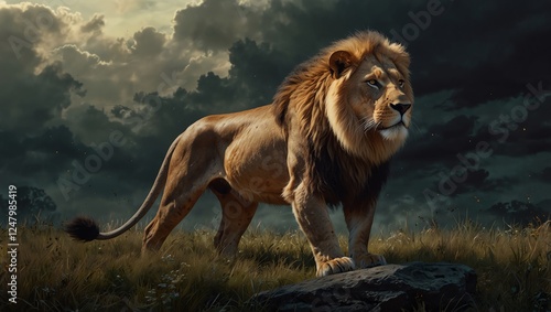 Wallpaper Mural lion in the wild Torontodigital.ca