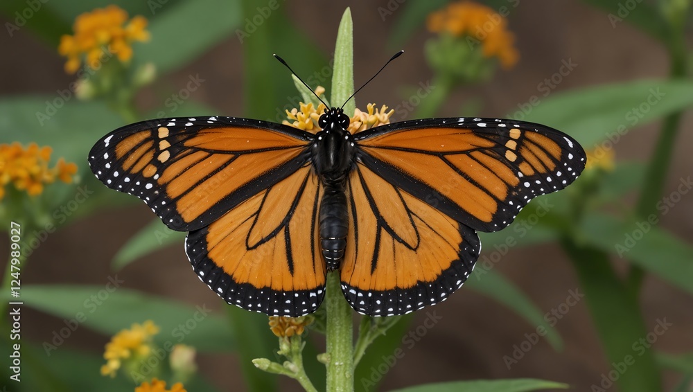 Obraz premium butterfly on a yellow flower