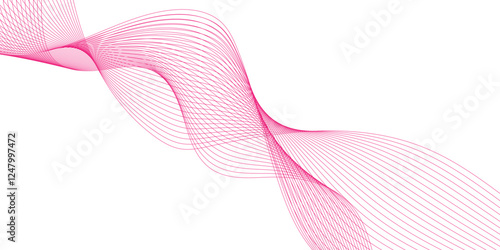 Carta da parati abstract interlacing lines and points digital connection of modern abstract curved wave lines, Abstract backdrop with colorful wave gradient lines geometric patterns, Digital energy waves technology