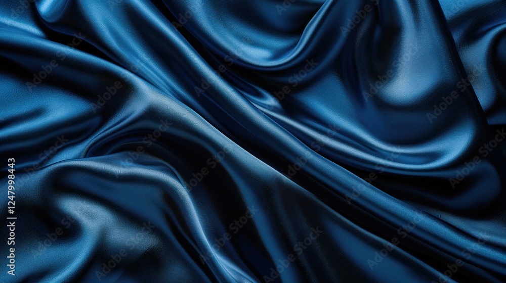 Obraz premium Abstract Blue Silk Fabric Texture